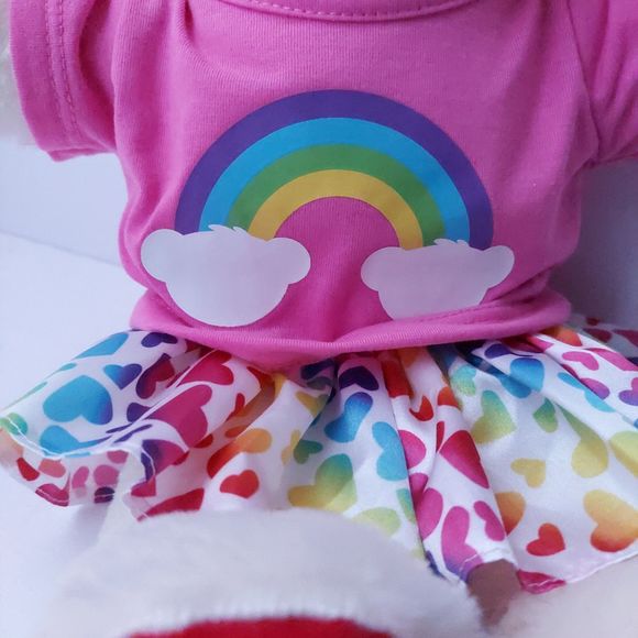 Build a Bear Workshop National Teddy Bear Day 2019 Bear with Rainbow Shirt - Picture 11 of 12